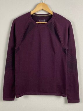 Smartwool Intraknit Active Base Layer Long Sleeve Top | Eggplant/Black